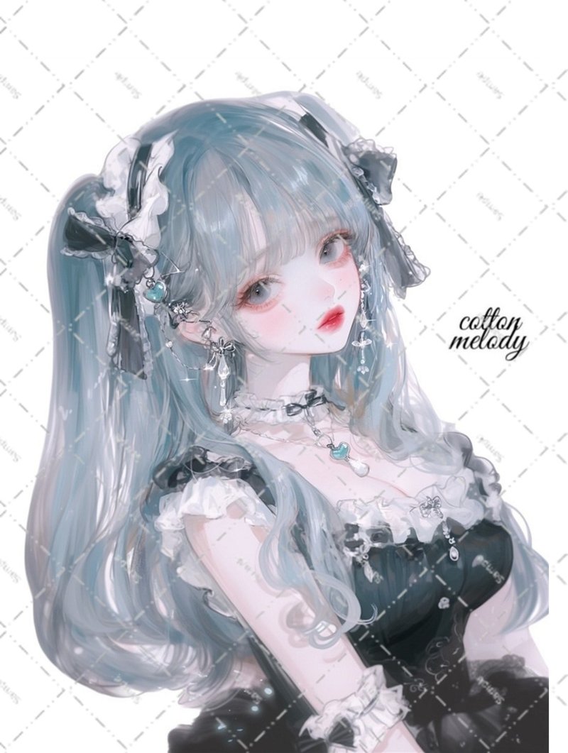 original sticker no.5622 人物ステッカー オリジナルステッカー 人物ステッカー 女の子ステッカー オリジナル人物ステッカー - 貼紙 - 紙 
