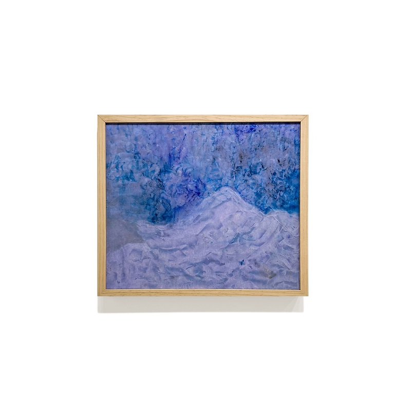 Cirrus Cloud Village-1/Ink/Painting/Artwork/Hand-painted - โปสเตอร์ - สี สีน้ำเงิน