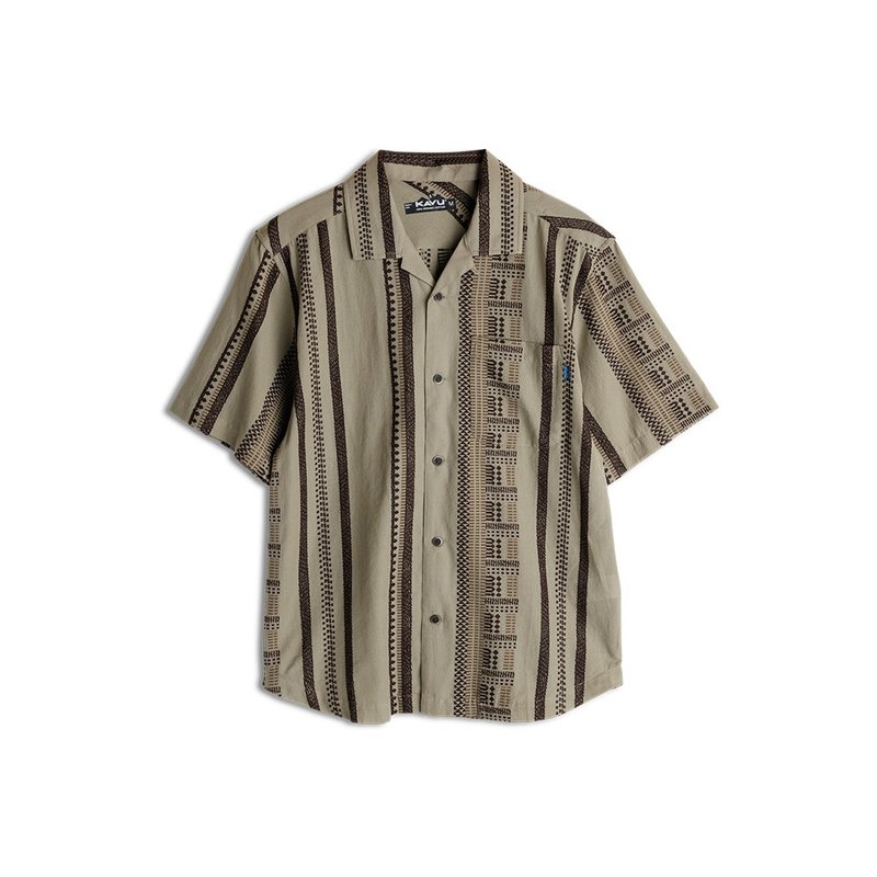【KAVU】Castaway 有機棉短袖休閒襯衫 漂浮多比 #5263 - 男襯衫/休閒襯衫 - 棉．麻 多色
