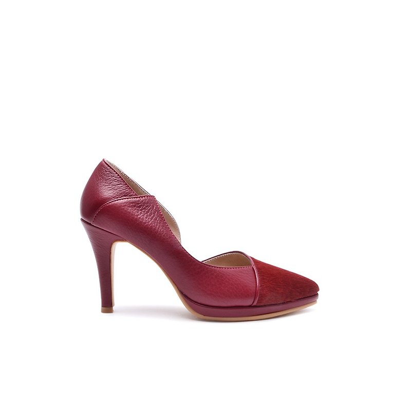 Girl's Dream Suzaku Red Pointed High Heels - High Heels - Genuine Leather 