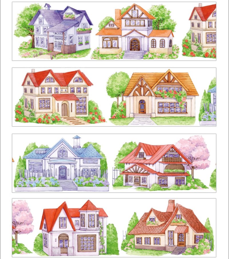 Garden House Washi Tape - มาสกิ้งเทป - กระดาษ หลากหลายสี