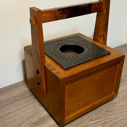 昭和レトロな木製喫煙携帯小物入れ灰皿 - ショップ sun-river