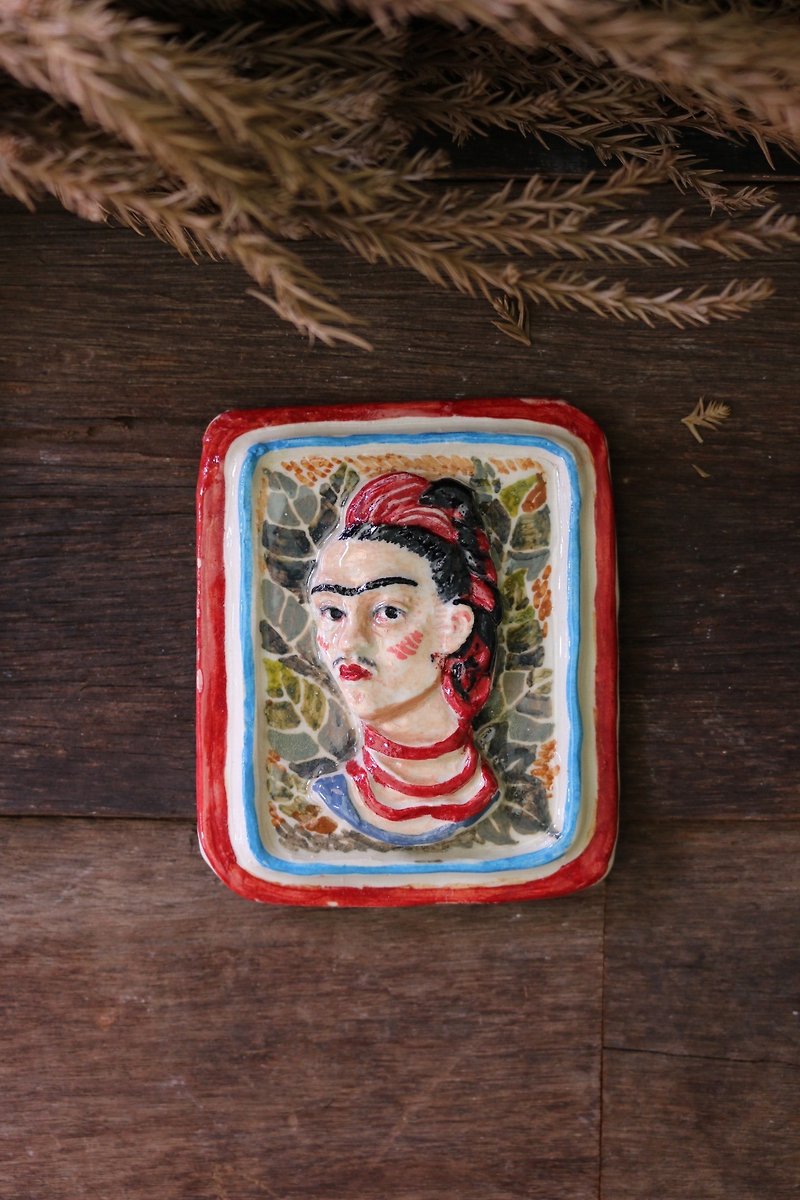 Ceramic Frida Kahlo  - Pottery & Ceramics - Pottery Red