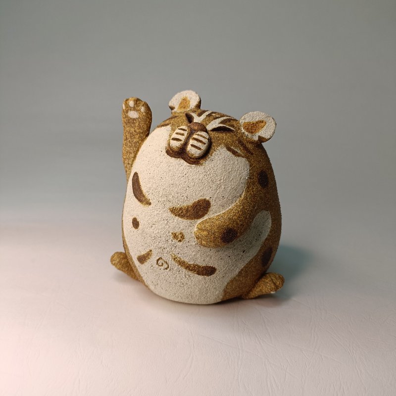 翻轉錢貓(立)/陶藝品/原創 - 擺飾/家飾品 - 陶 