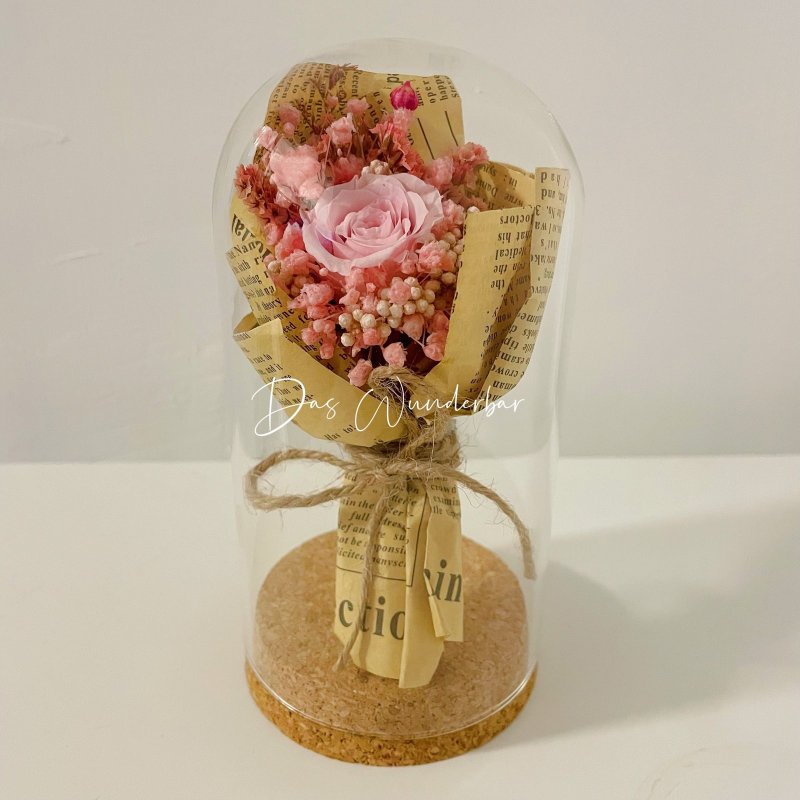 (M) Vase - Preserved Bouquet (Pink) - ตกแต่งต้นไม้ - พืช/ดอกไม้ สึชมพู