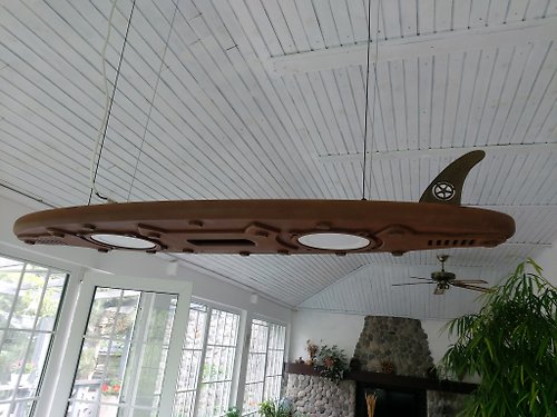 Handmade Surfboard Shaped Pendant Light
