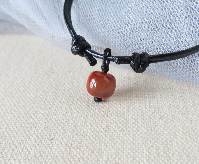 Lucky Stone] Cinnabar Korean Wax Thread Bracelet*2*to ward off evil spirits  and attract wealth - Shop poppylove Bracelets - Pinkoi