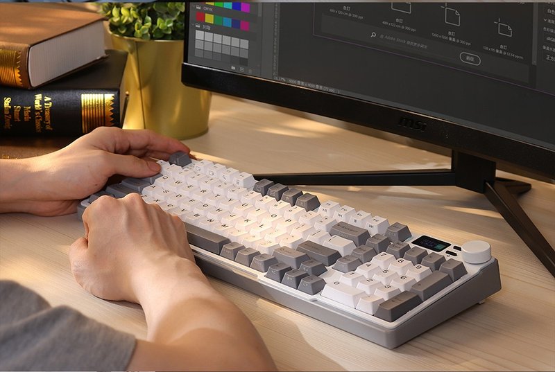 irocks K85R mechanical keyboard-hot-swappable-RGB backlight-ice crystal white phonetic version - อุปกรณ์เสริมคอมพิวเตอร์ - วัสดุอื่นๆ 