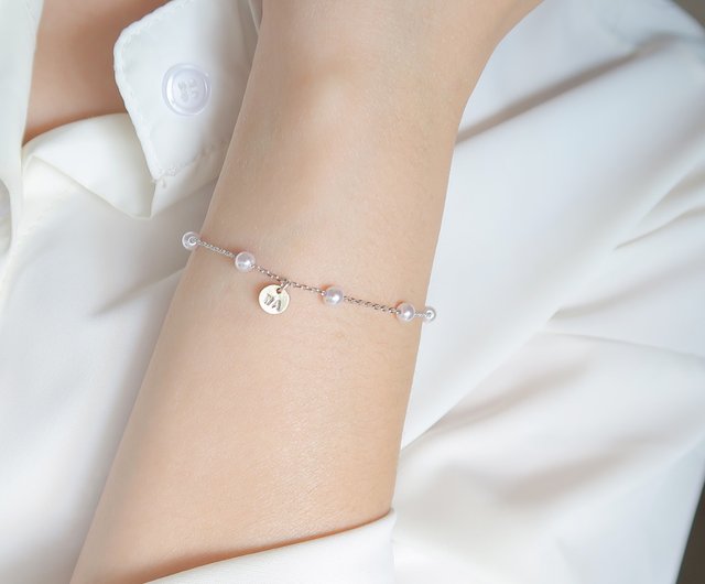 Swarovski rose gold pearl on sale bracelet