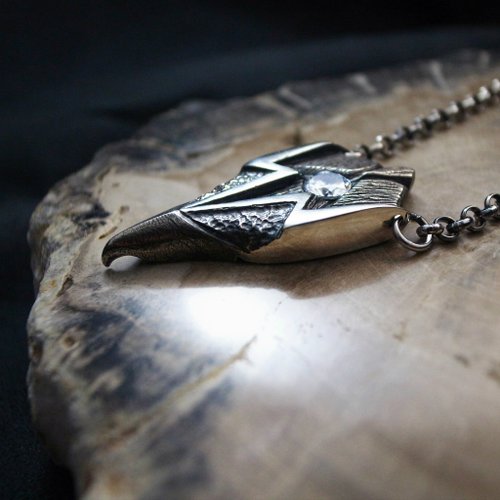 Nengshen Series Aegis Sterling Silver Pendant Set Lightning Eagle Drilling Greek Myth Zeus Ewin Necklaces I - Eagle Arrowhead Pendant Necklace