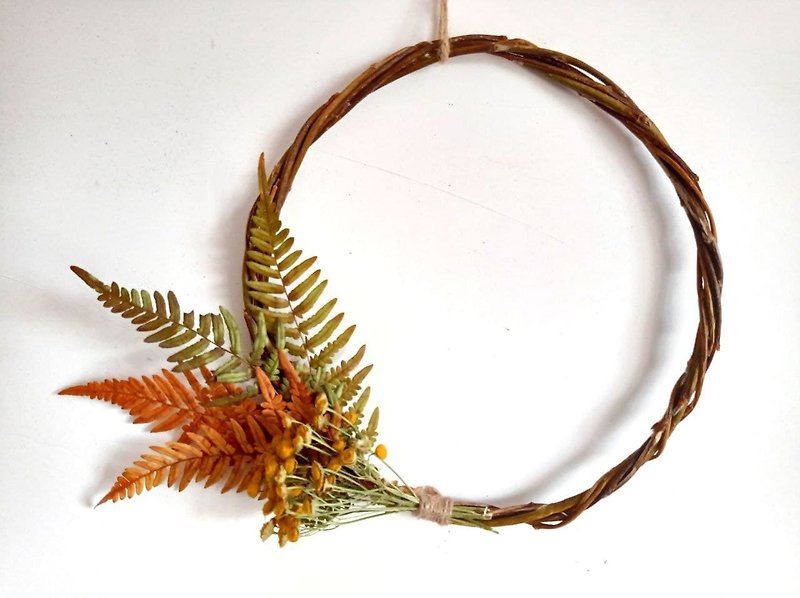 環保材質 壁貼/牆壁裝飾 橘色 - Boho Dried Flower Wreath, Natural Wreath, Neutral Wreath, Year Round Wreath