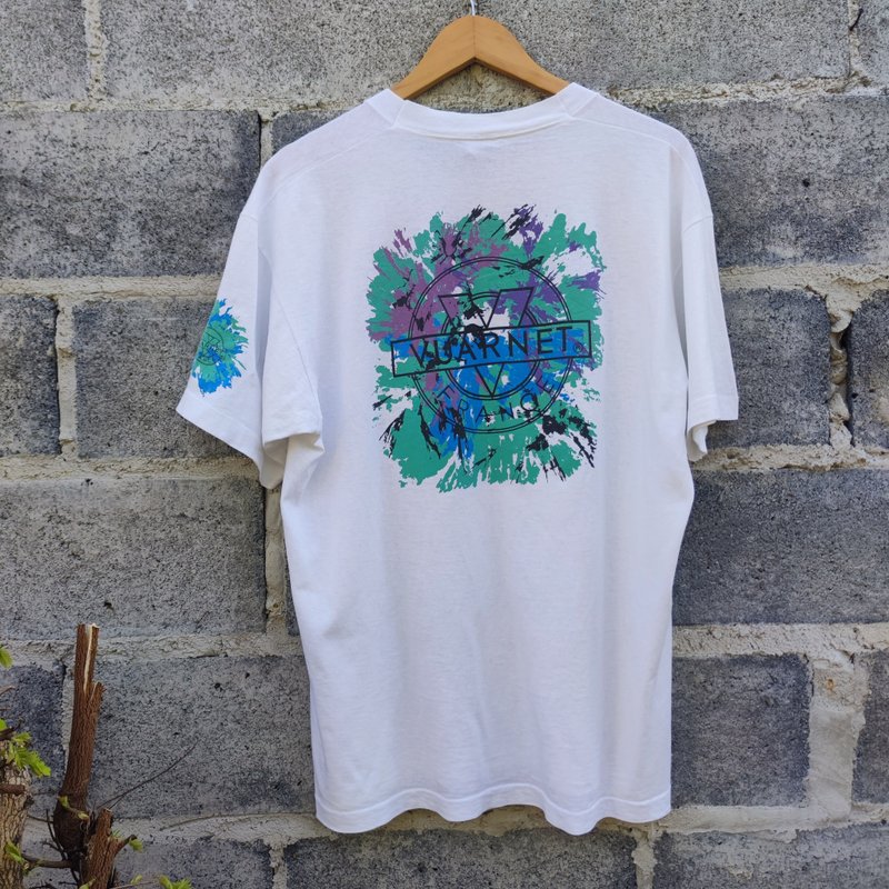 Vintage Vuarnet France White T Shirt - เสื้อยืดผู้ชาย - ผ้าฝ้าย/ผ้าลินิน ขาว