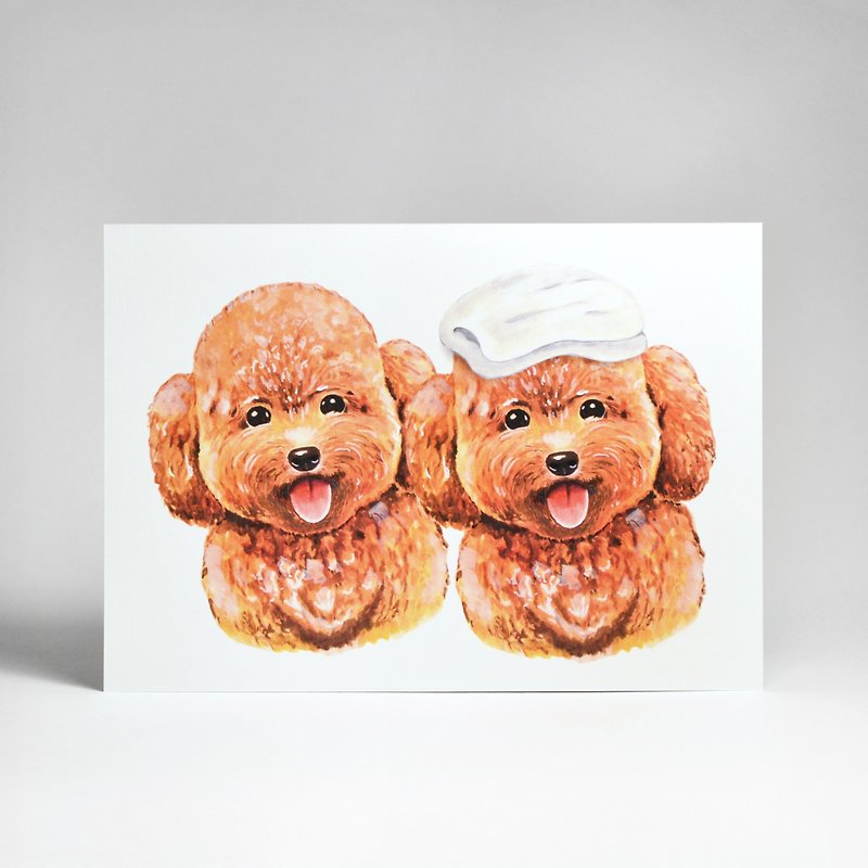 Illustrated postcard-Be together with VIPs - Cards & Postcards - Paper White