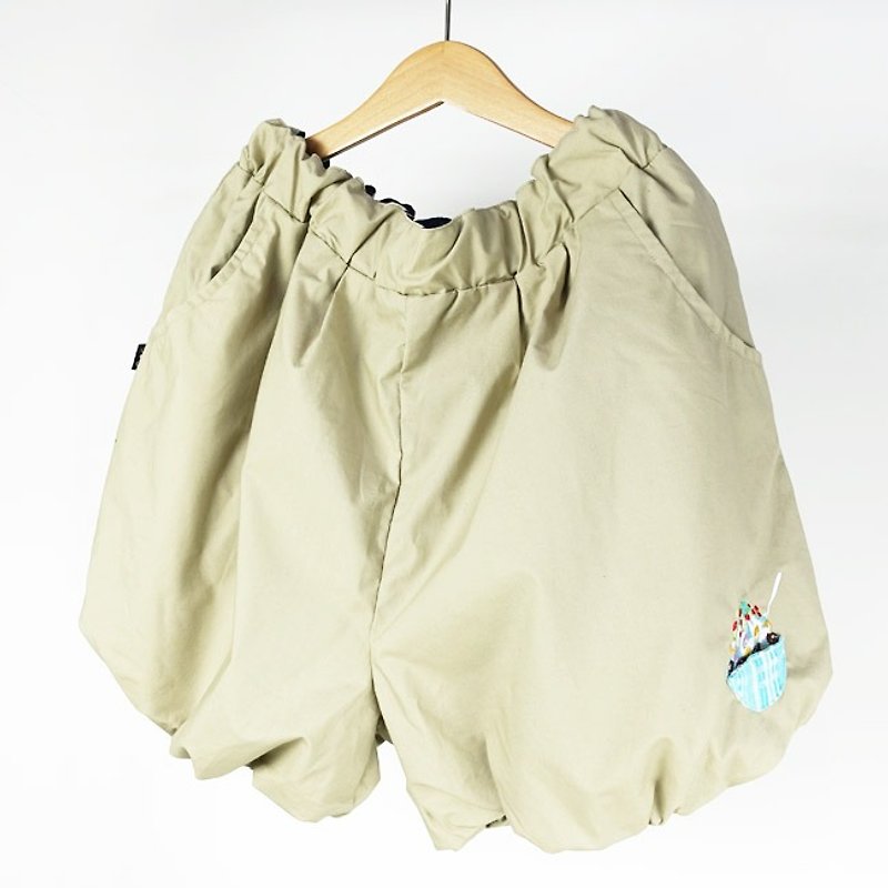 : Urb. [剉 ice] bud lantern shorts / two-color x double-sided wear - Women's Pants - Paper Khaki
