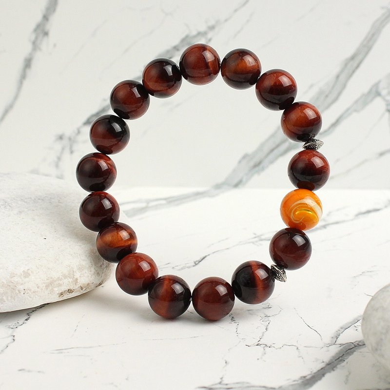 Nine Purple Lihuo Bracelet | Lucky Red Stone - Bracelets - Jade Red