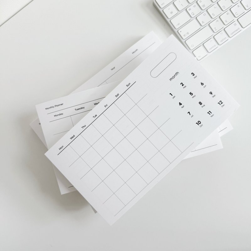 三摺式手帳、雙面、無打孔、六孔日記本、A7 - 便條紙/便利貼 - 紙 