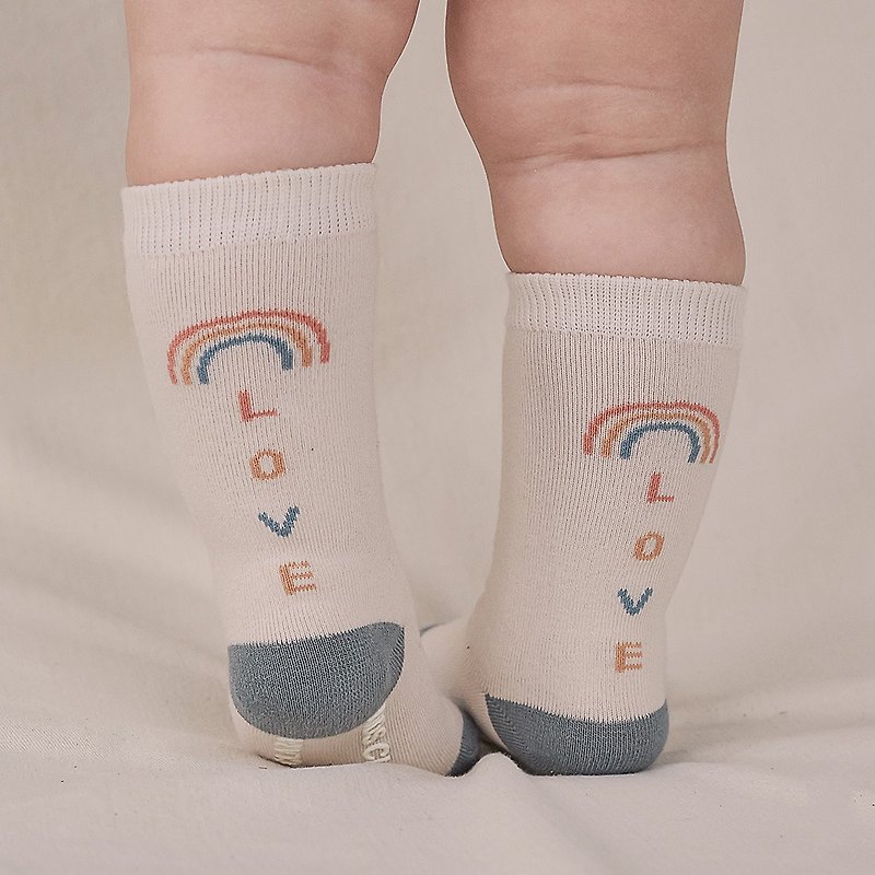 Happy Prince Korean Amor Infant Children's Knee Socks - Baby Socks - Cotton & Hemp White