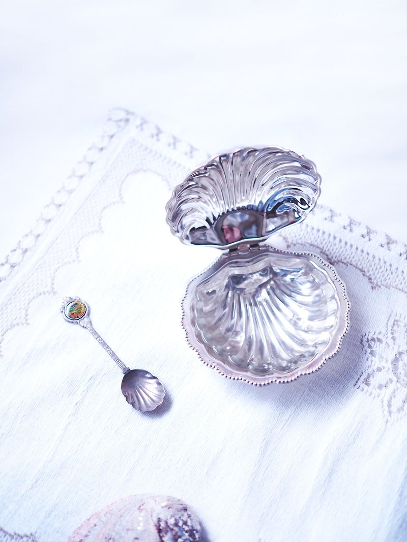 復古貝殻銀盤 - 戒指 - 銀 銀色