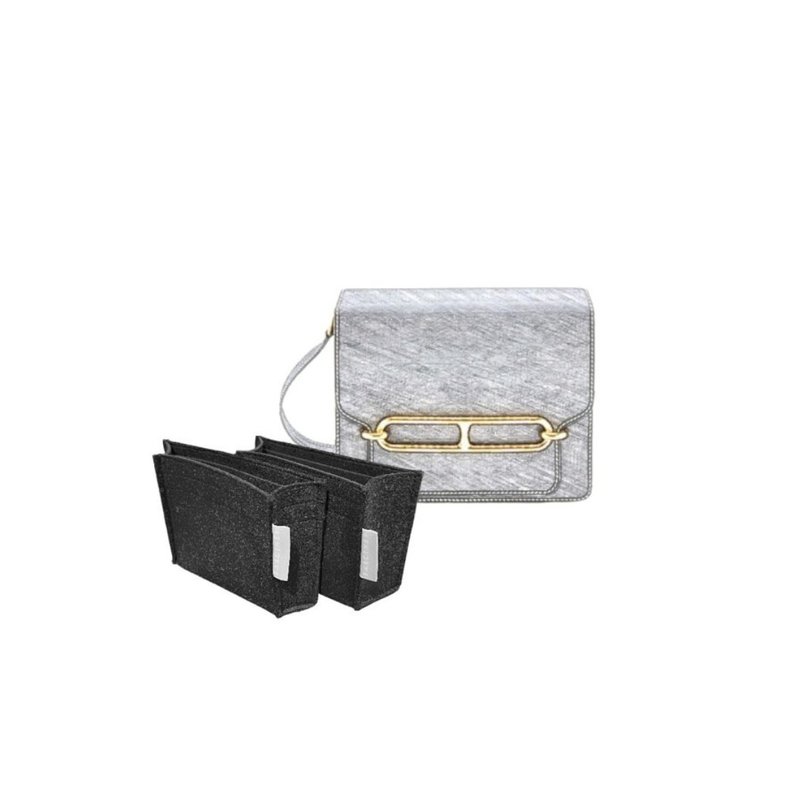 【香港製造|韓國絨布】手製內袋 Hermes-Roulis 23cm - 化妝包/收納袋 - 其他材質 多色