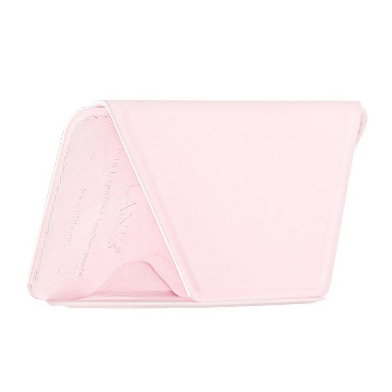 Riche MagSafe 櫻花粉 有錢支架磁吸卡包 小牛皮感 手機支架 - 手機/平板支架 - 人造皮革 粉紅色