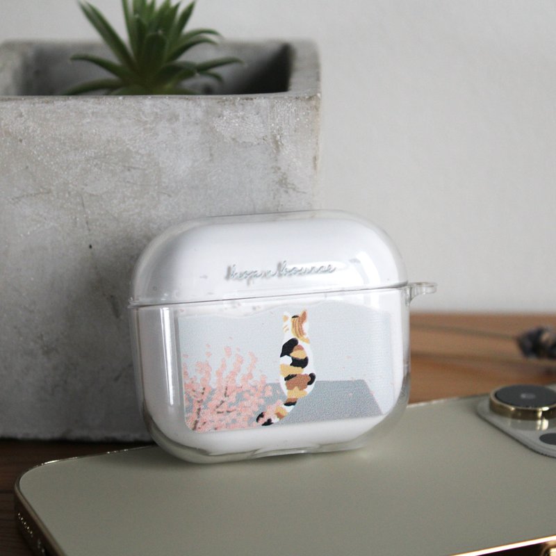 貓咪 透明 AirPods 保護套(硬殼/軟殼可選) - airpods/耳機保護套 - 塑膠 透明