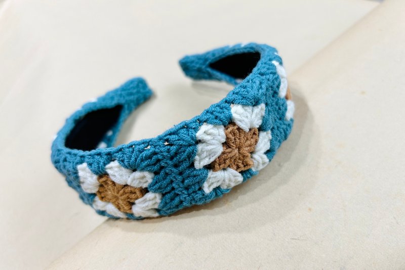 Spring and Autumn Handmade | Crocheted headband hair accessories | Optional color customization, comfortable and not tight - เครื่องประดับผม - ผ้าฝ้าย/ผ้าลินิน 