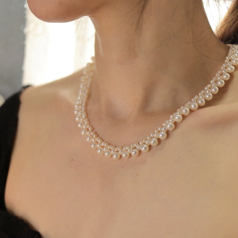 【Sometimes Cool】Freshwater Pearl Necklace | Summer Cool Pearl - Necklaces - Pearl 