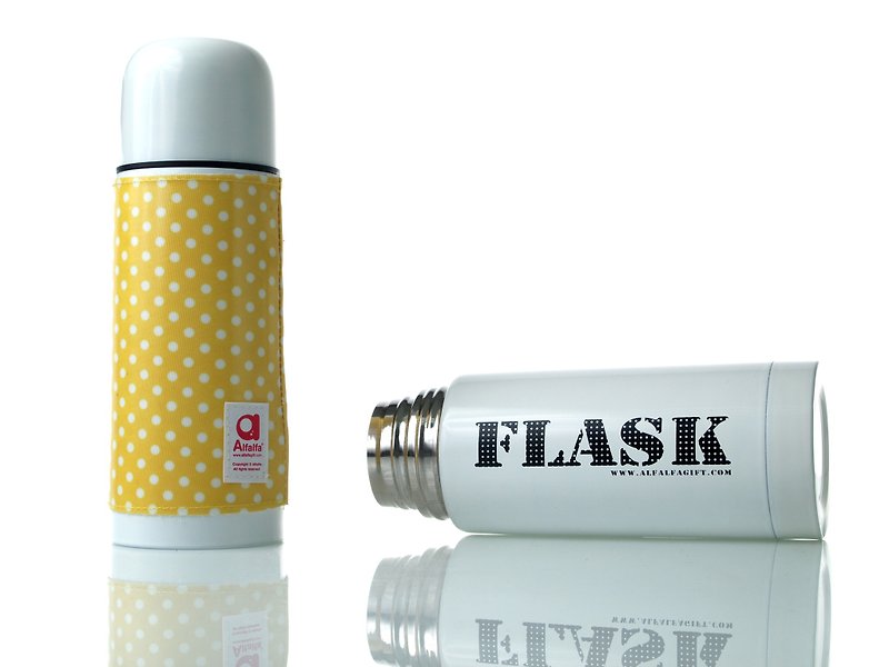 Flask dot com With removable colour covers - Yellow - Pitchers - Stainless Steel Yellow