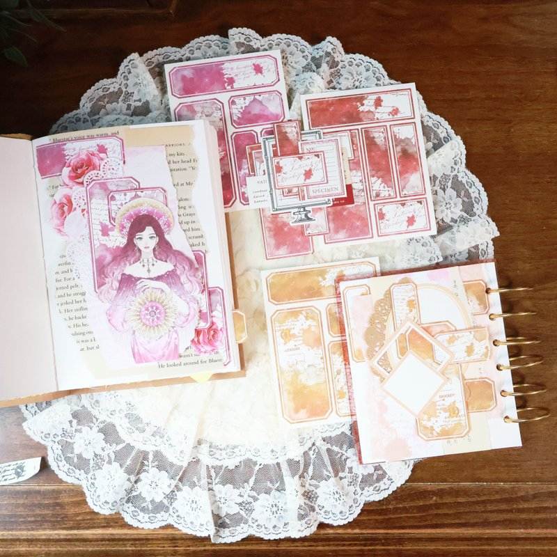 ヴィンテージ。オーロララベル - ステッカー・シール - 紙 多色