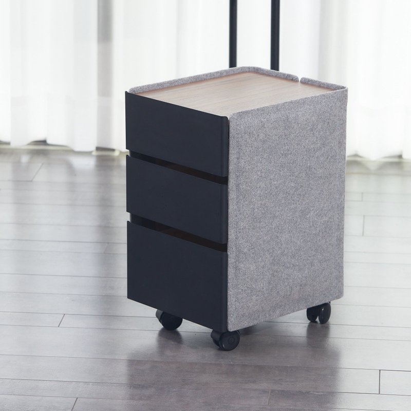 camino BUENA minimalist wool felt drawer cabinet office cabinet storage cabinet activity cabinet home and work - เฟอร์นิเจอร์อื่น ๆ - วัสดุอื่นๆ สีเทา