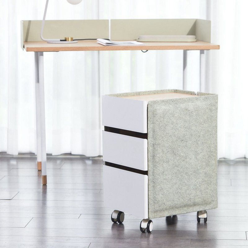 camino BUENA 極簡羊毛氈抽屜櫃 辦公櫃 收納櫃 活動櫃 居家上班 - 其他家具 - 其他材質 灰色