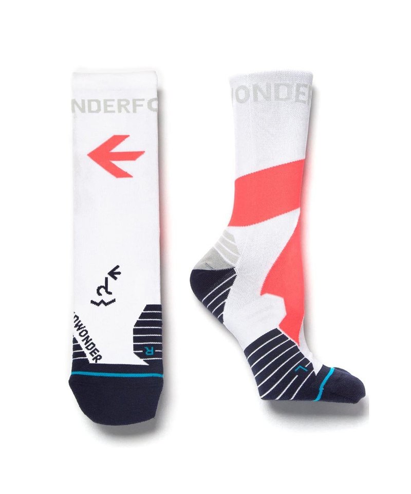 EdWonder X Stance | Explore Run Socks - ถุงเท้า - เส้นใยสังเคราะห์ สีส้ม