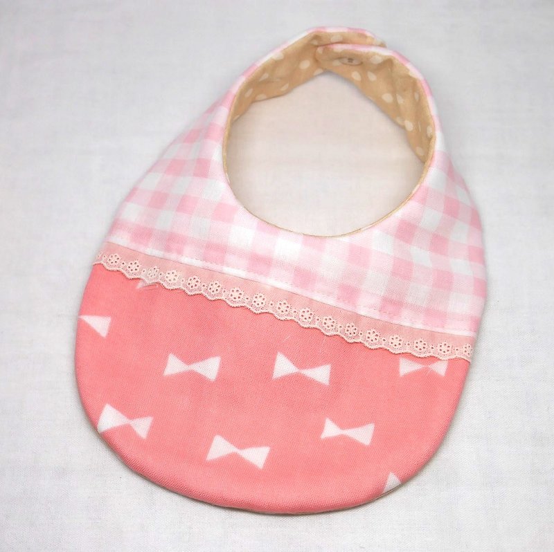 Japanese Handmade 8-layer-gauze Baby Bib - スタイ - コットン・麻 ピンク