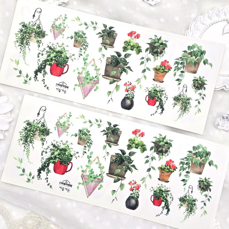 :Little Garden: Matte Transparent sticker - 貼紙 - 其他材質 