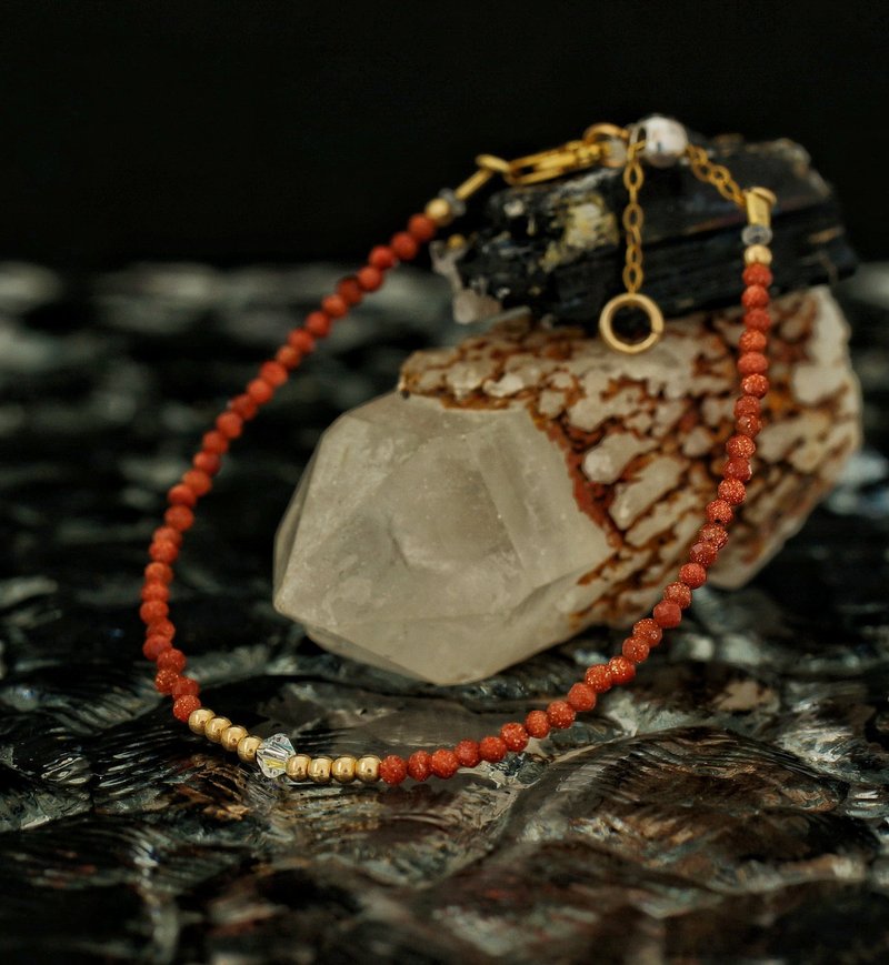 曰本 Cenfill 鋼絲 金砂石 14K包金 GF Swarovski 水晶手鍊 - 手鍊/手環 - 寶石 
