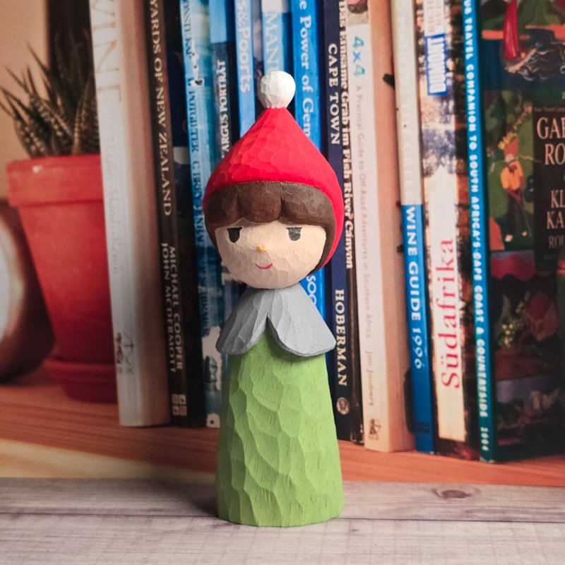 聖誕娃娃 木雕(現貨) - 公仔/玩偶 - 木頭 多色