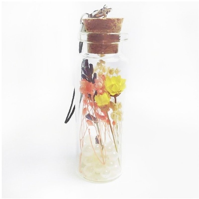 Uesugi Flower Customized Gift/Dry Flower Key Ring/Minimum 5 pieces - Dried Flowers & Bouquets - Glass Pink