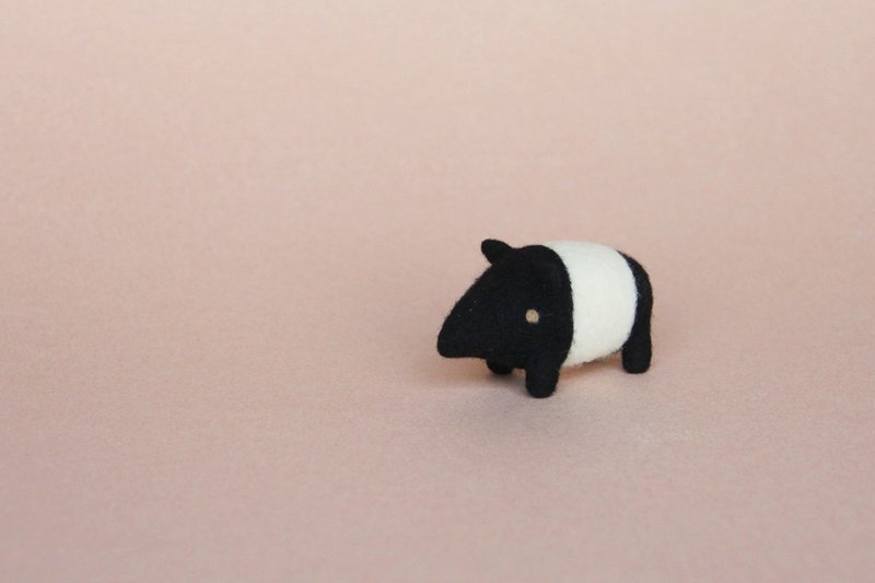 Leyang·Hot Fun Wool Felt Material Pack-Black and White Malay Tapir - เย็บปัก/ถักทอ/ใยขนแกะ - ขนแกะ สีดำ