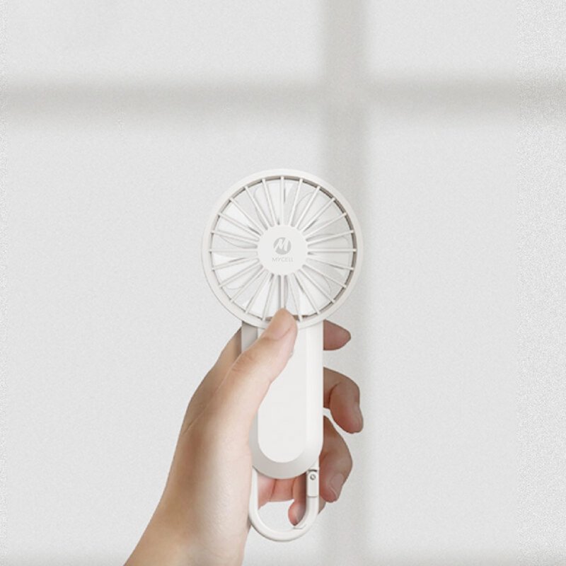 MYCELL 手持USB風扇 D型掛扣 隨身迷你風扇 USB充電 台灣製造 - 電風扇 - 塑膠 