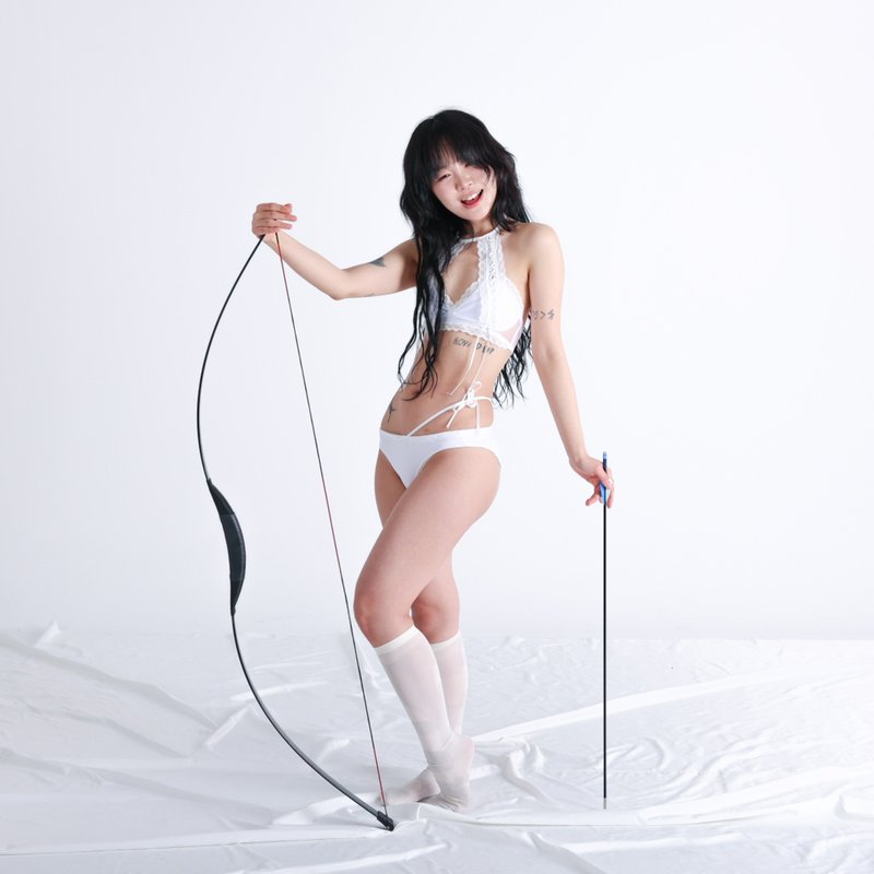 HALTERNECK  LACE BRALETTE + PANTIES SET - WHITE - 女內衣褲 - 其他材質 白色