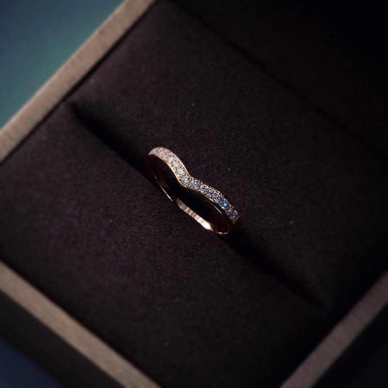 Frankness | 18K Solid Rose Gold Ring - แหวนคู่ - โลหะ สึชมพู