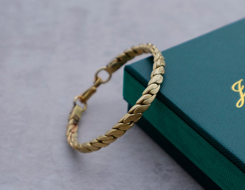 [Customized] Viking style bracelet | Purely handwoven | Bronze bracelet | Can be worn by both men and women | Unique - Bracelets - Copper & Brass Orange