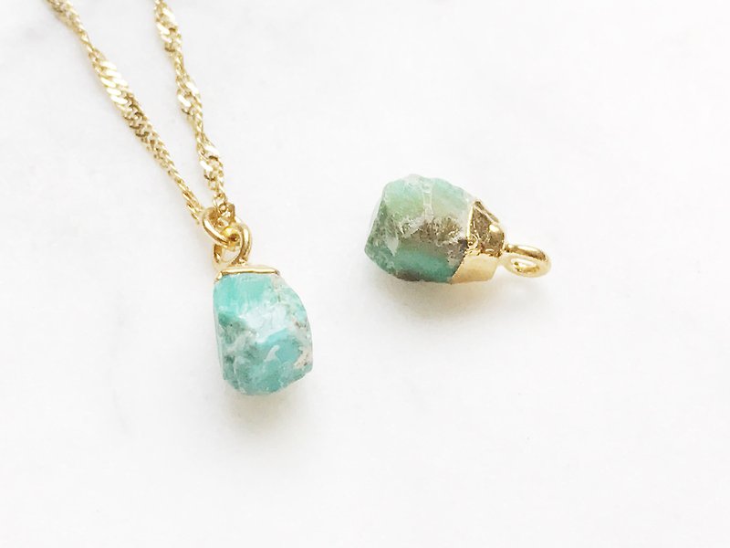 :: Gold Mine Series :: Turquoise Clavicle Necklace - Necklaces - Other Metals 