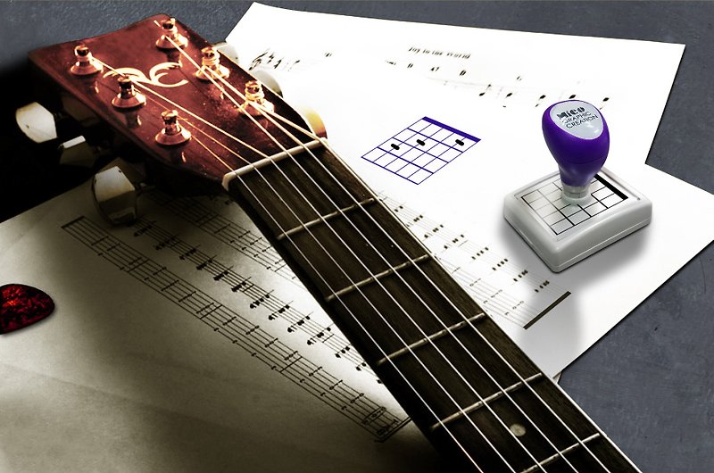 Guitar chord stamp, a great aiding tool for Guitar chord & fingering learning. - Guitars & Music Instruments - Plastic Black