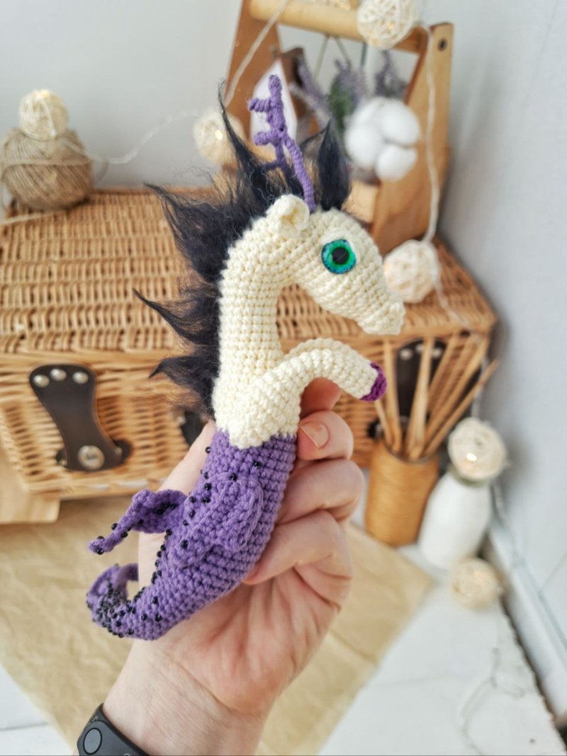 Hippocampus toy. Seahorse interior toy. Fantastic seahorse.Original gift - 公仔/玩偶 - 棉．麻 多色