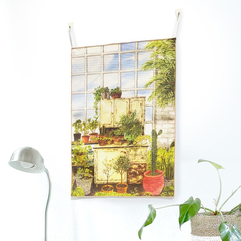 Fabric Poster  | old garden | 40 * 55 - Wall Décor - Other Materials White