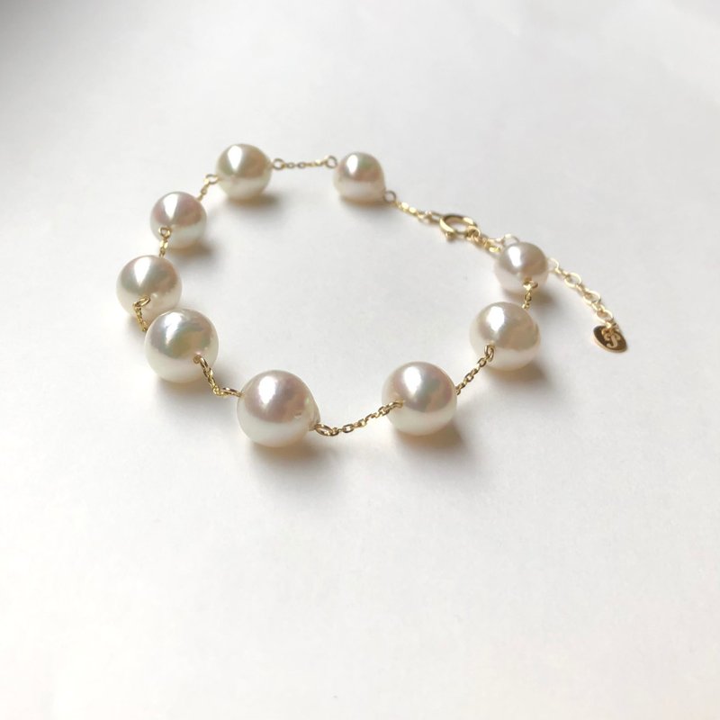 【Ltd.price】Akoya pearl  bracelet  sea pearl  made in Japan - 手鍊/手環 - 珍珠 白色