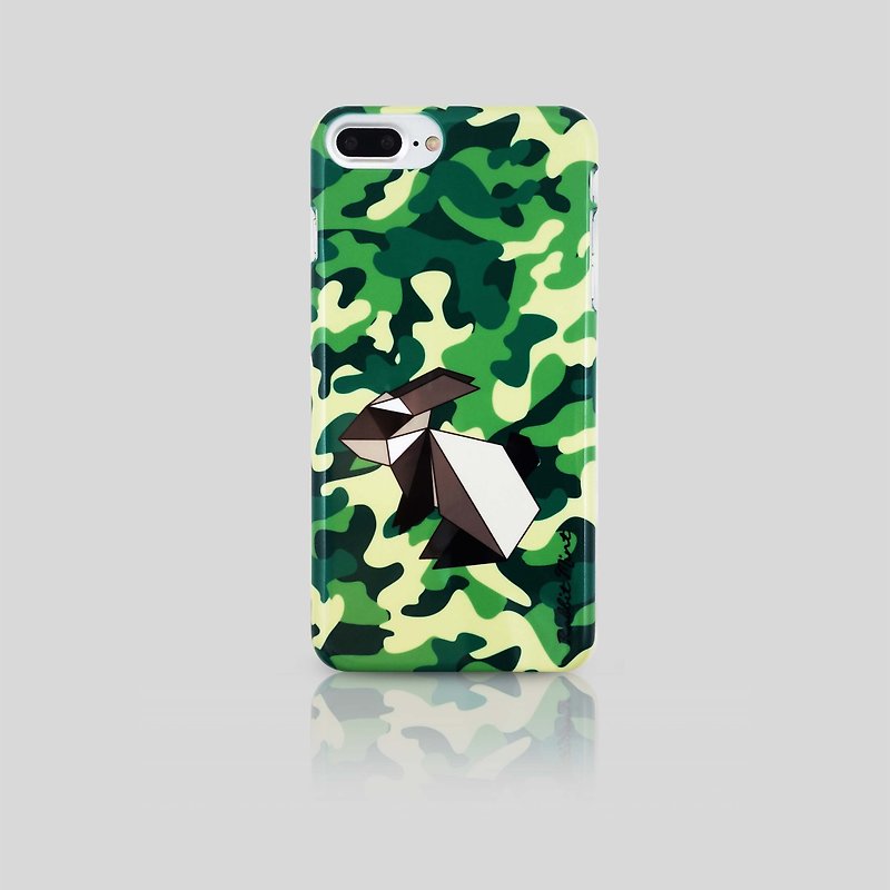 (Rabbit Mint) Mint Rabbit Phone Case - Camouflage Origami Rabbit series - iPhone 7 Plus (P00074) - เคส/ซองมือถือ - พลาสติก สีเขียว