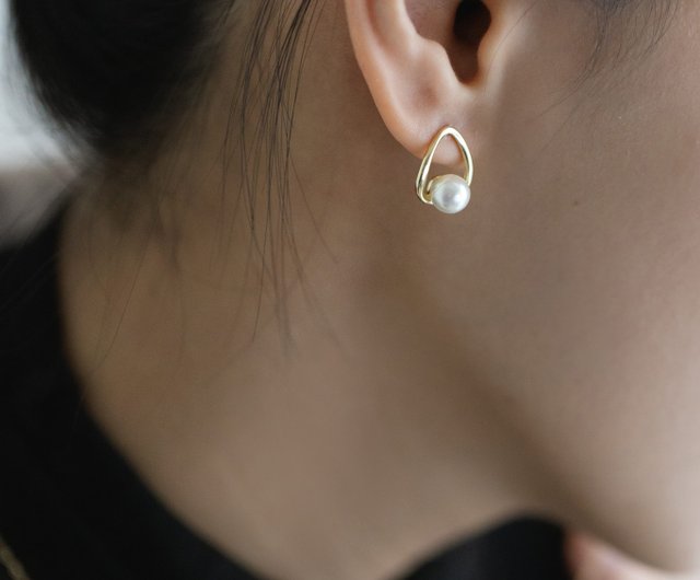 Classical pearl custom-made classical luster pearl earrings