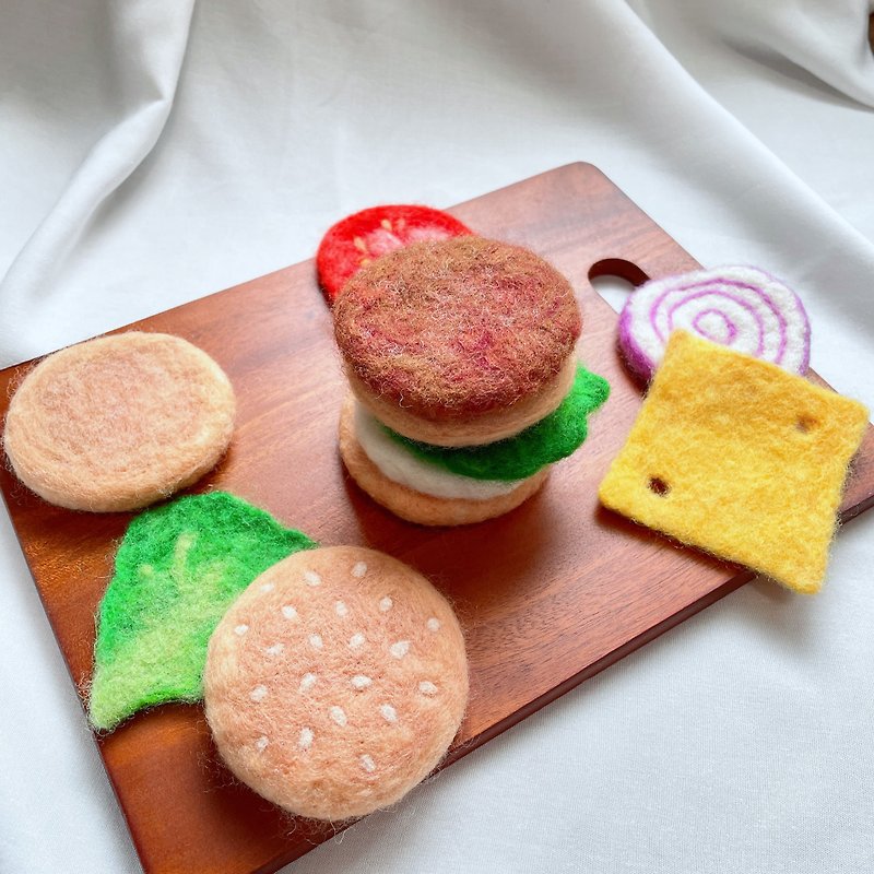 Hamburger Jenga. wool felt toy decoration - Kids' Toys - Wool Multicolor